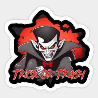trick or trash Sticker